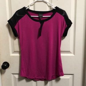 Worthington pink black blouse new with tag